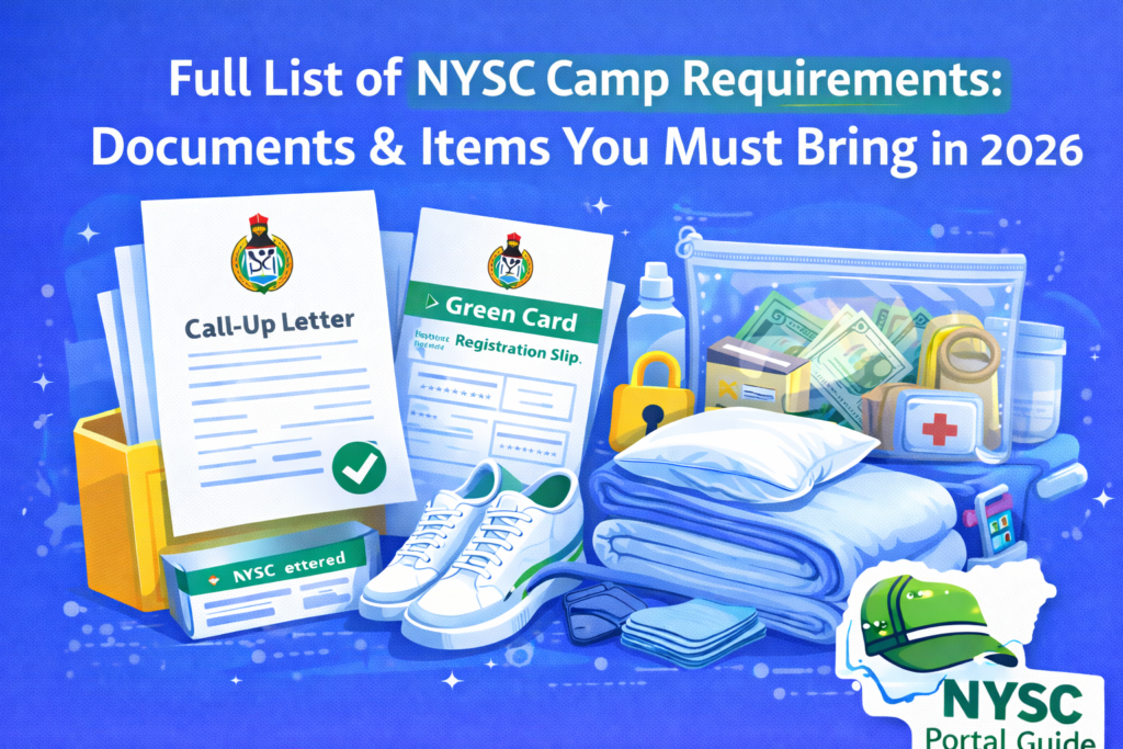 requirements for NYSC camp
